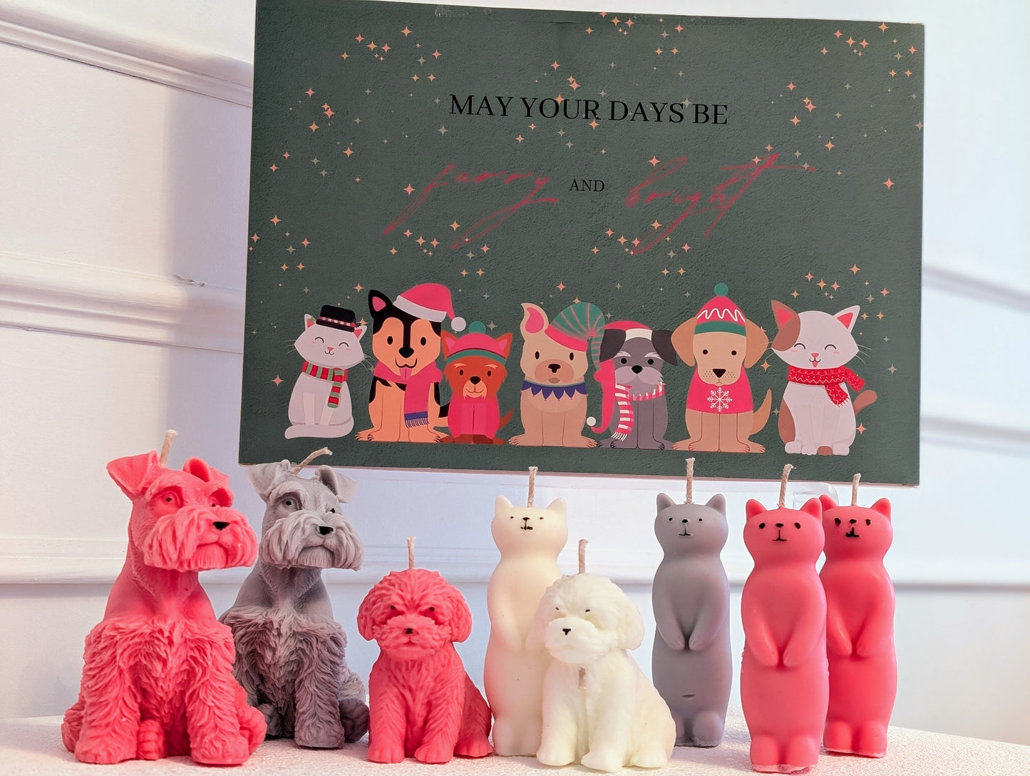 Feline Elegance - Cat Pillar Candle
