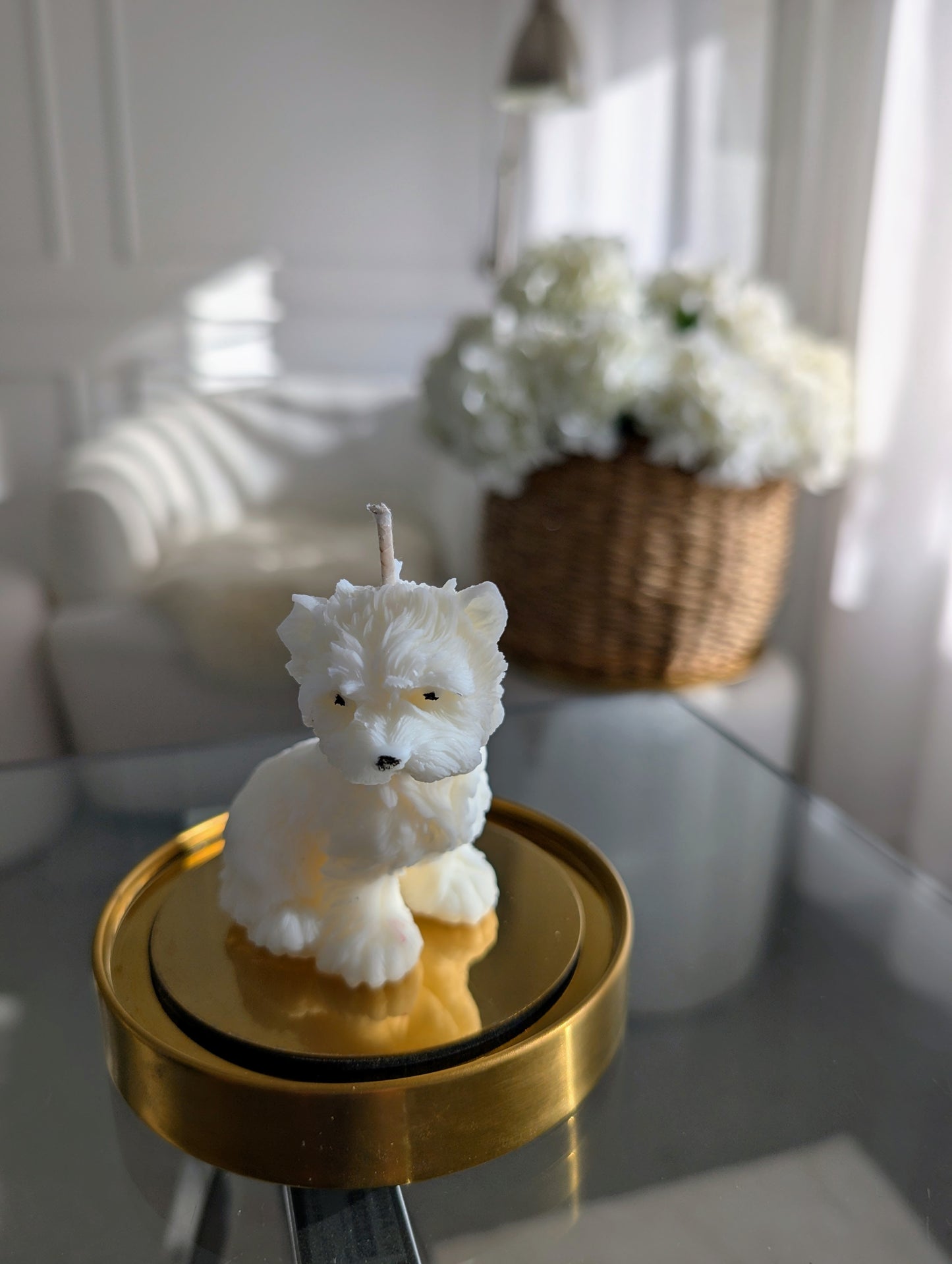 Westie Dog - Pillar Candle