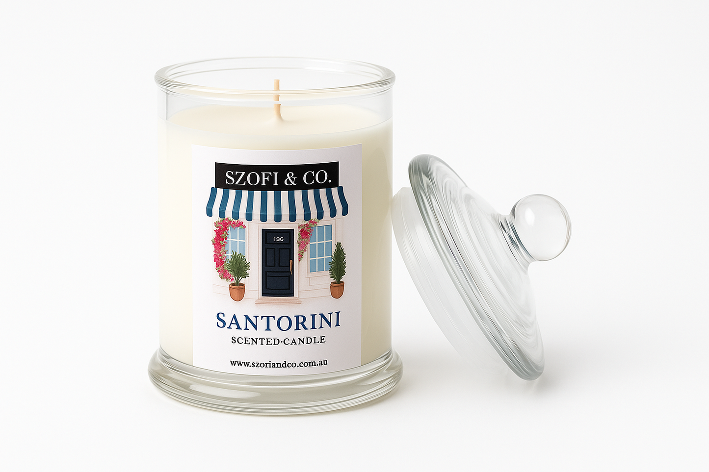 Santorini Inspired - Large Soy Candle