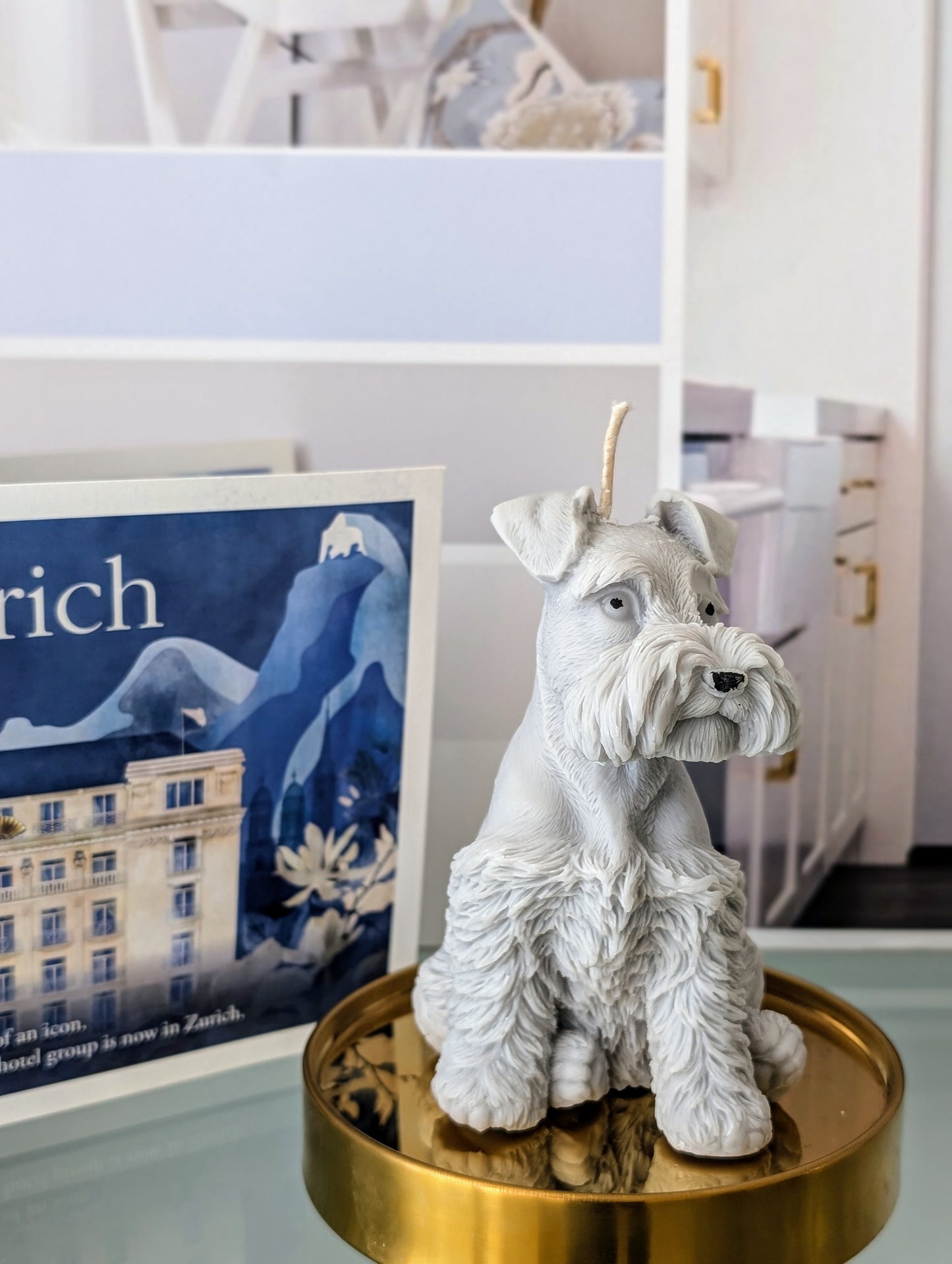 Schnauzer Doggy - Pillar Candle