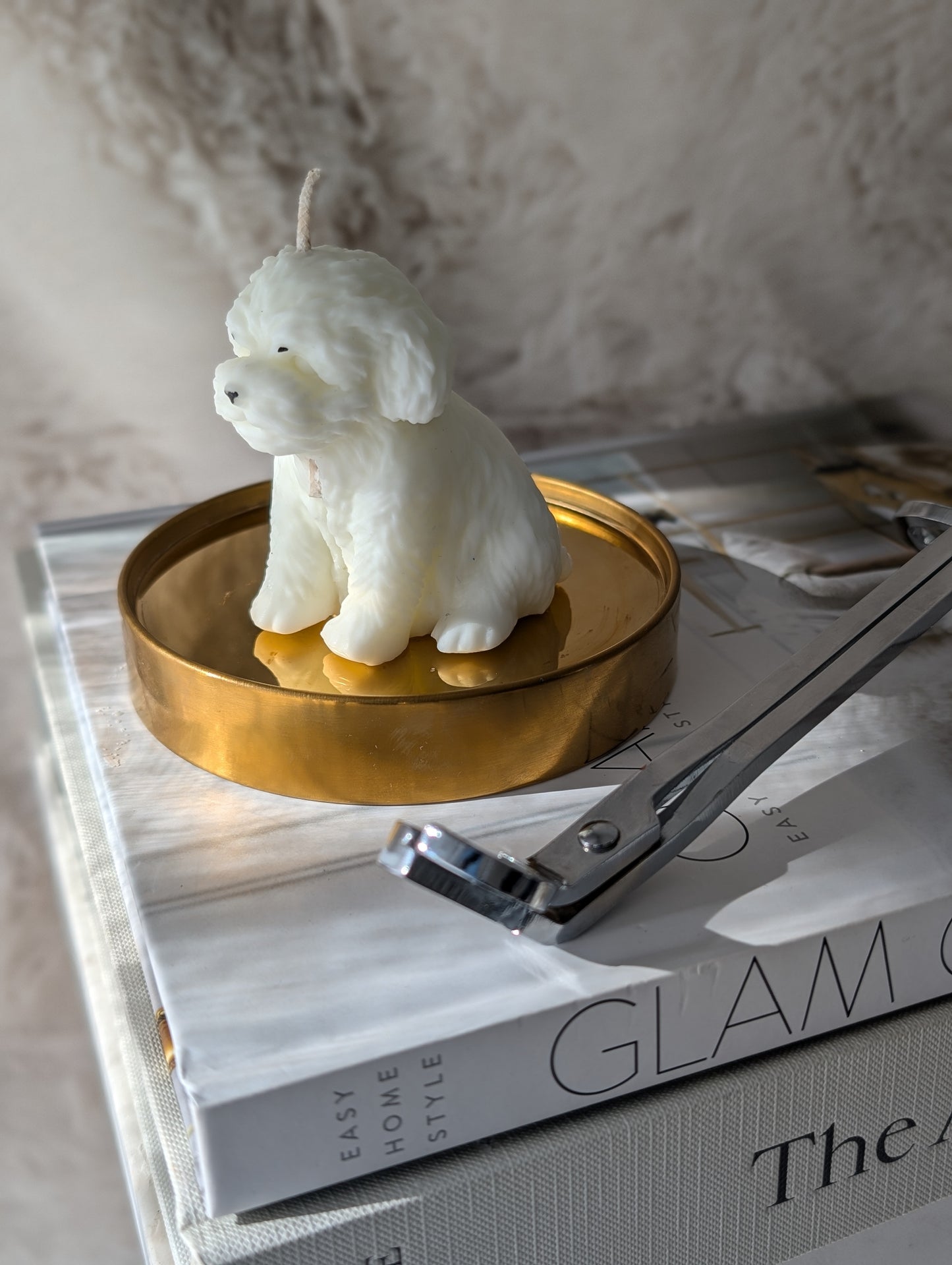 Fluffy Doggy - Pillar Candle
