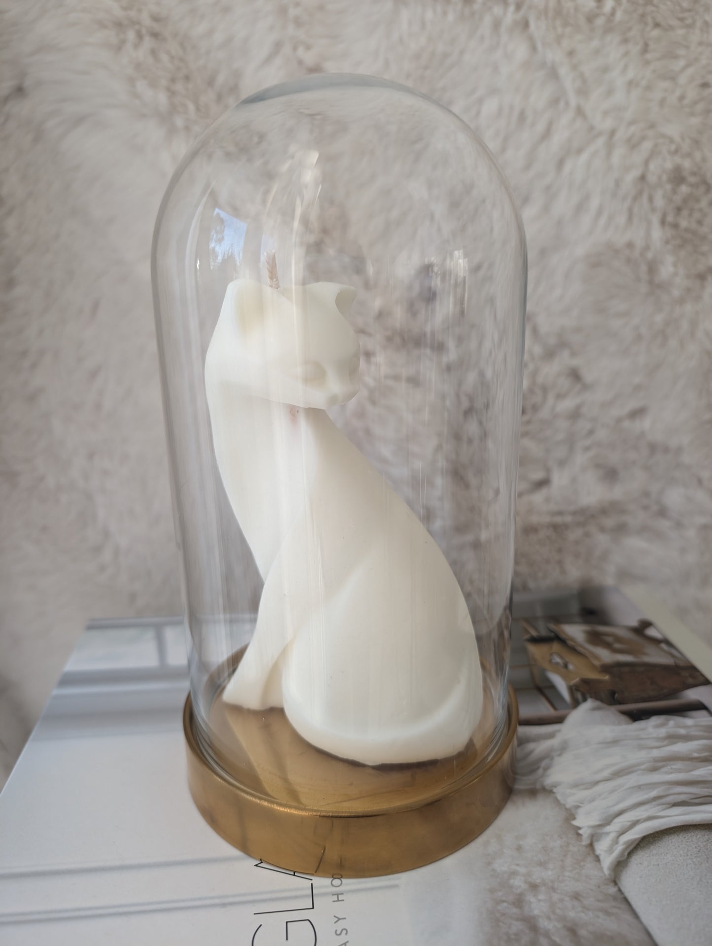 Feline Elegance - Cat Pillar Candle