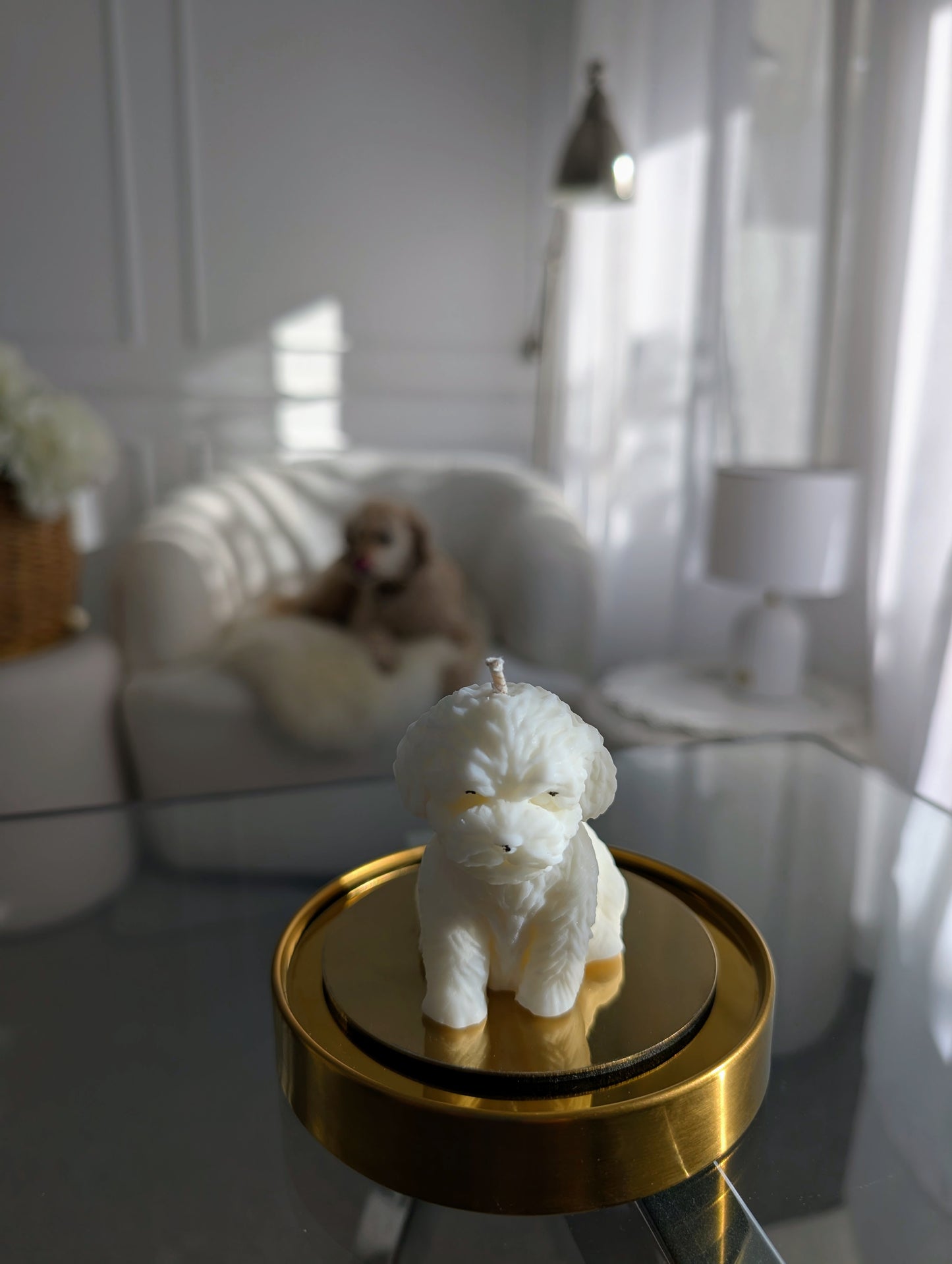 Fluffy Doggy - Pillar Candle