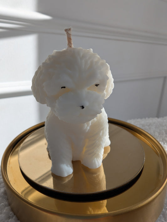Cavoodle dog-shaped candle handcrafted in Perth