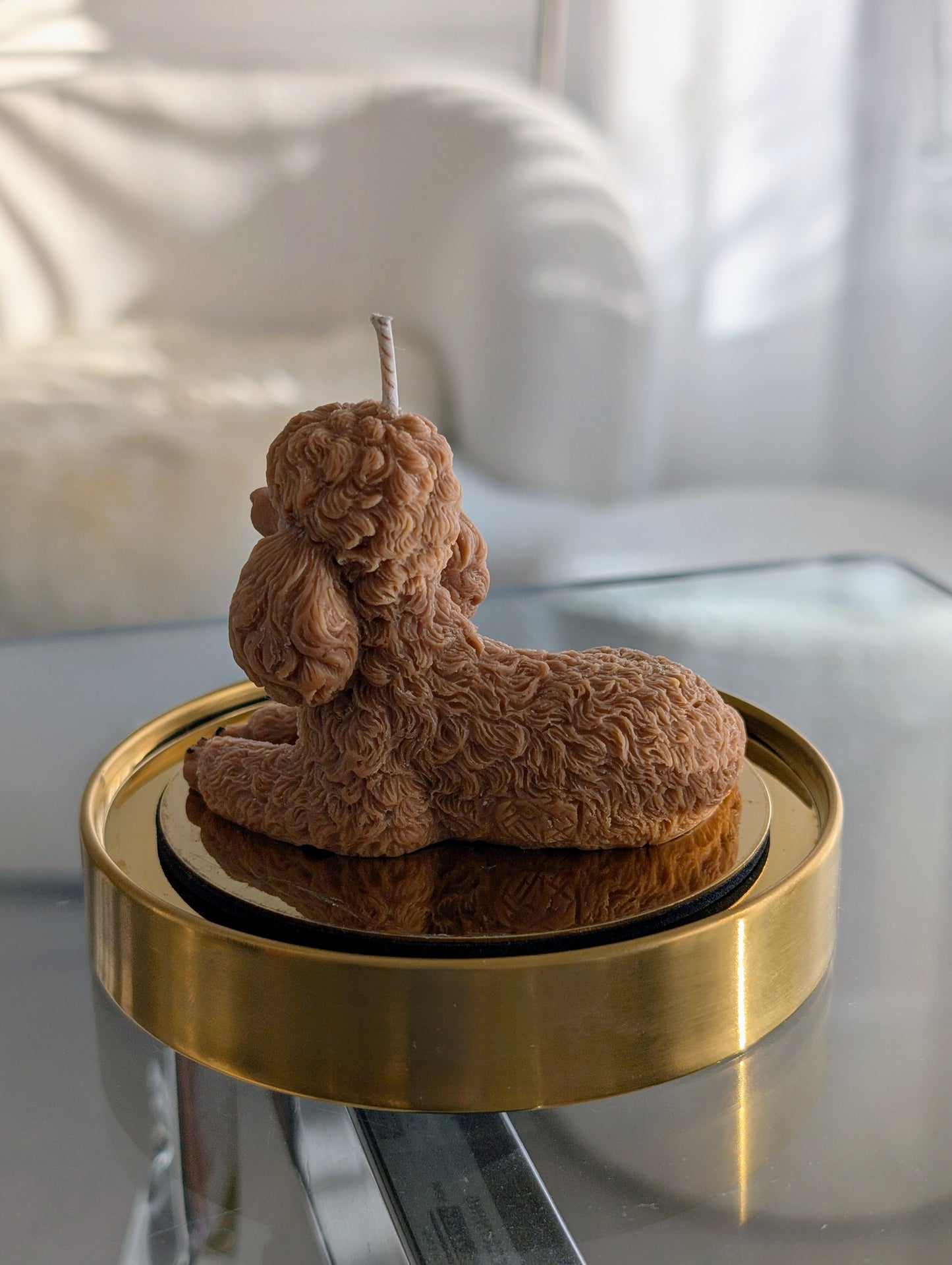 Poodle Dog - Pillar Candle