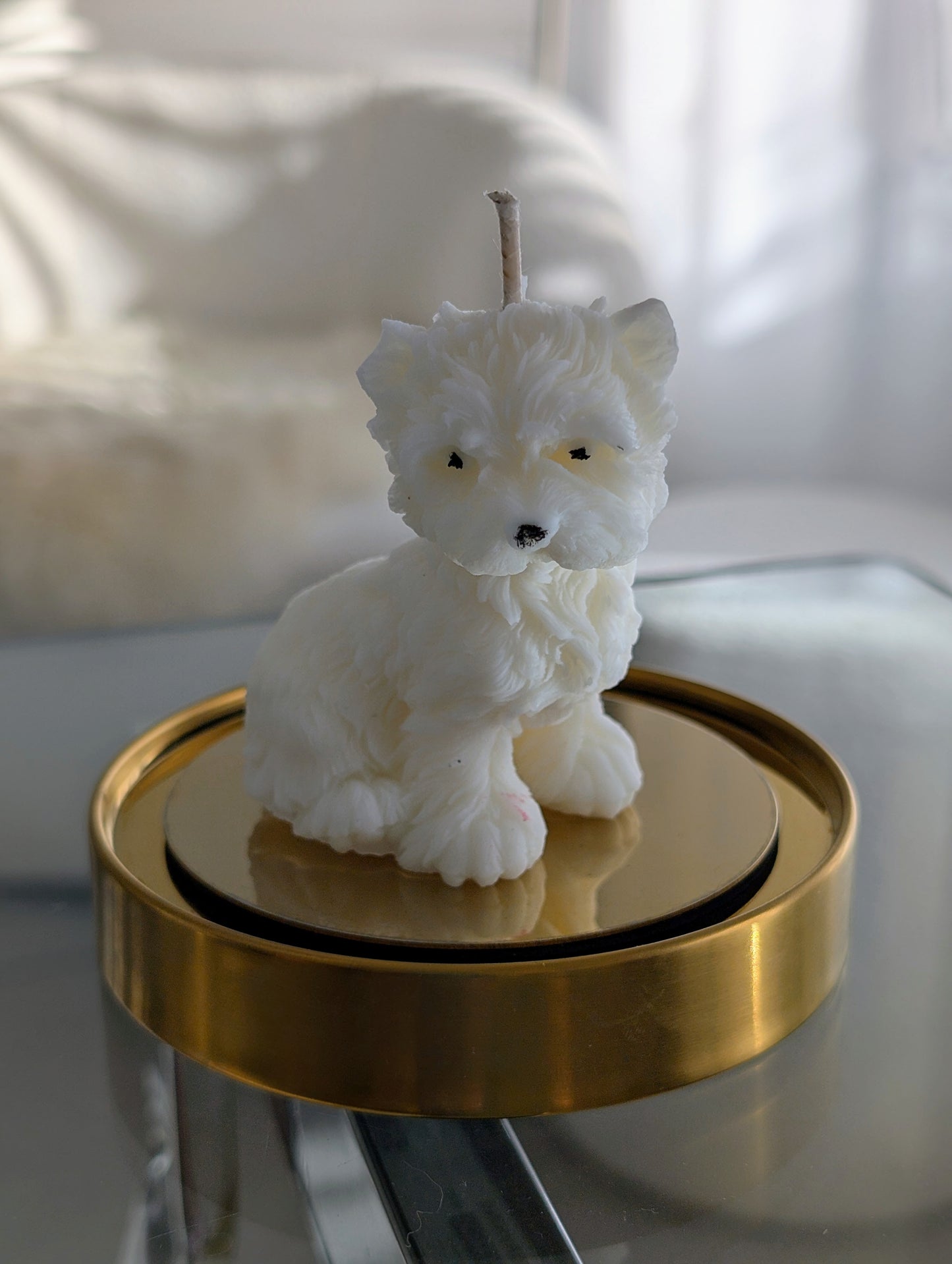 Westie Dog - Pillar Candle