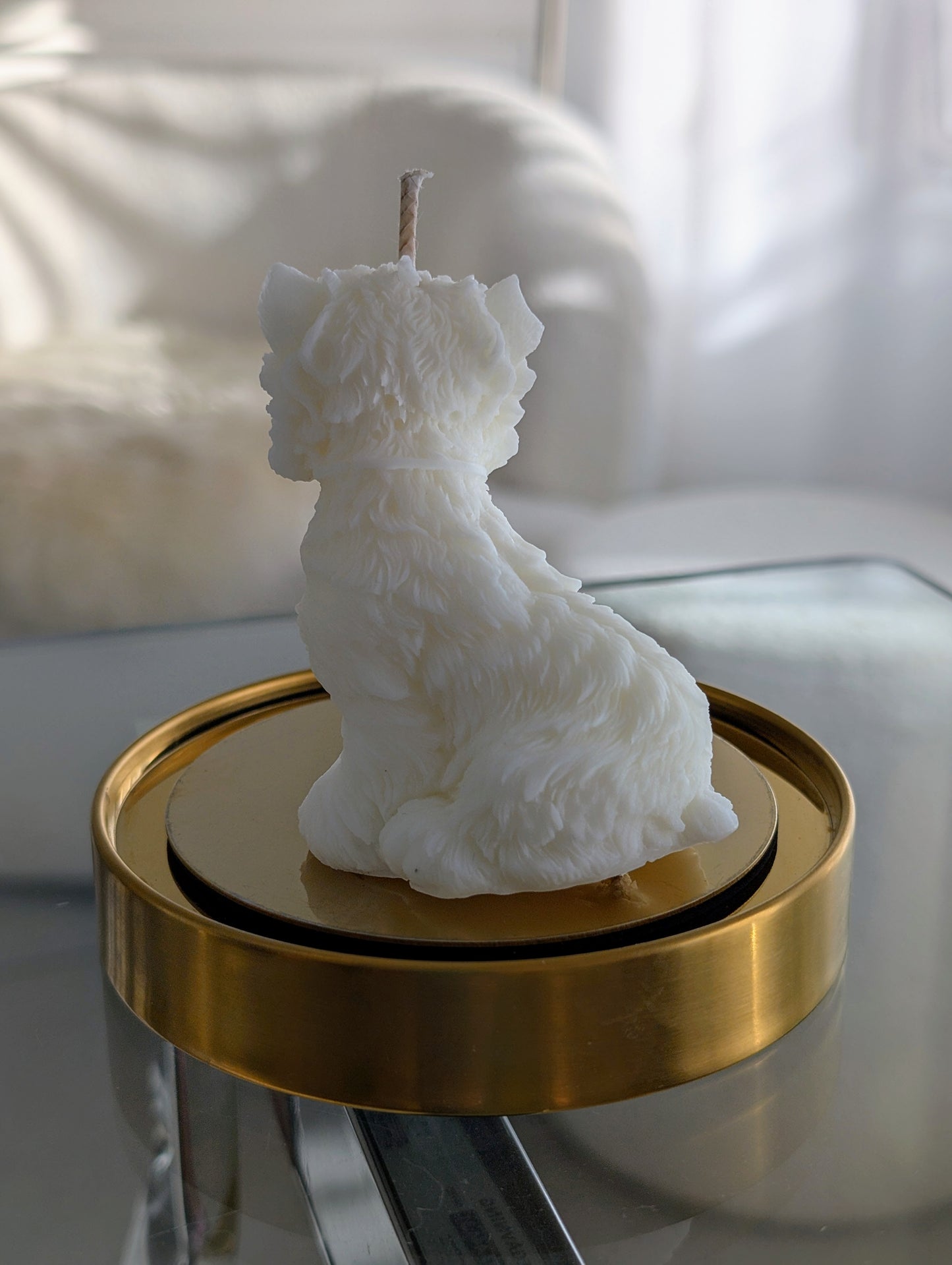 Westie Dog - Pillar Candle