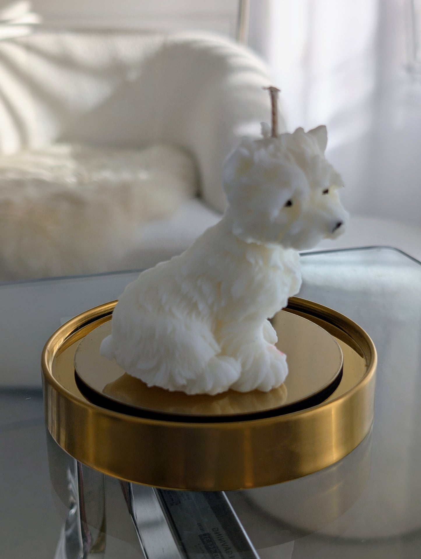 Westie Dog - Pillar Candle