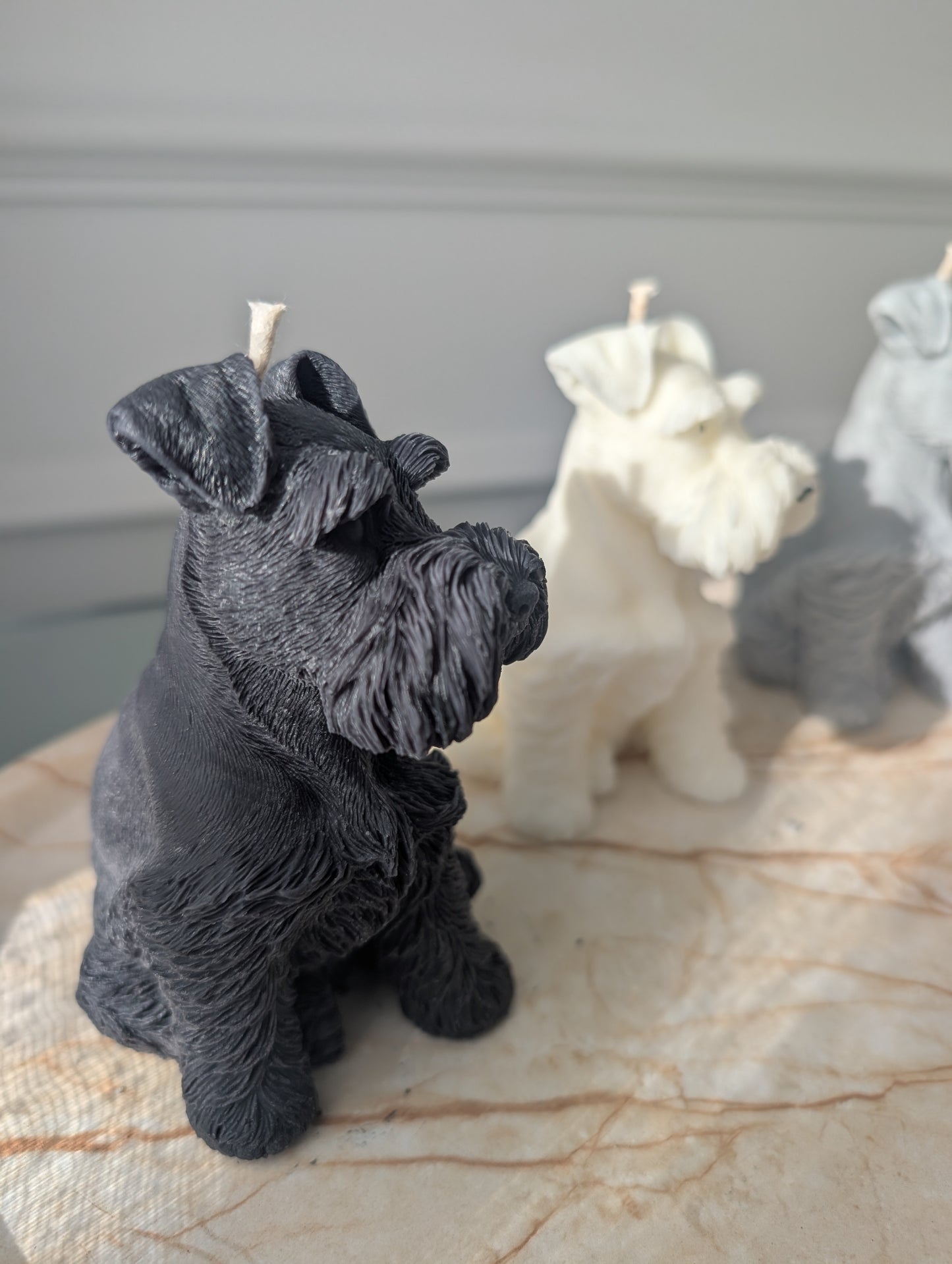 Schnauzer Doggy - Pillar Candle