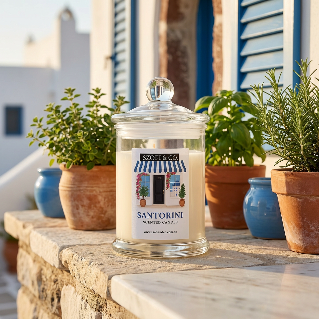 Santorini Inspired - Large Soy Candle