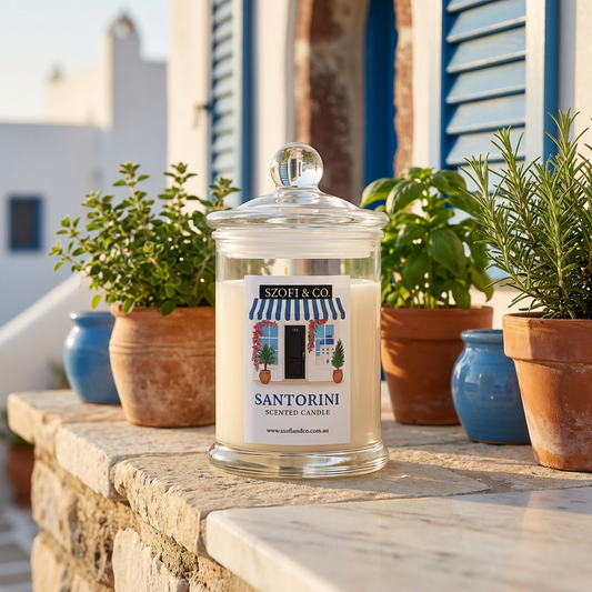 Santorini Inspired - Large Soy Candle