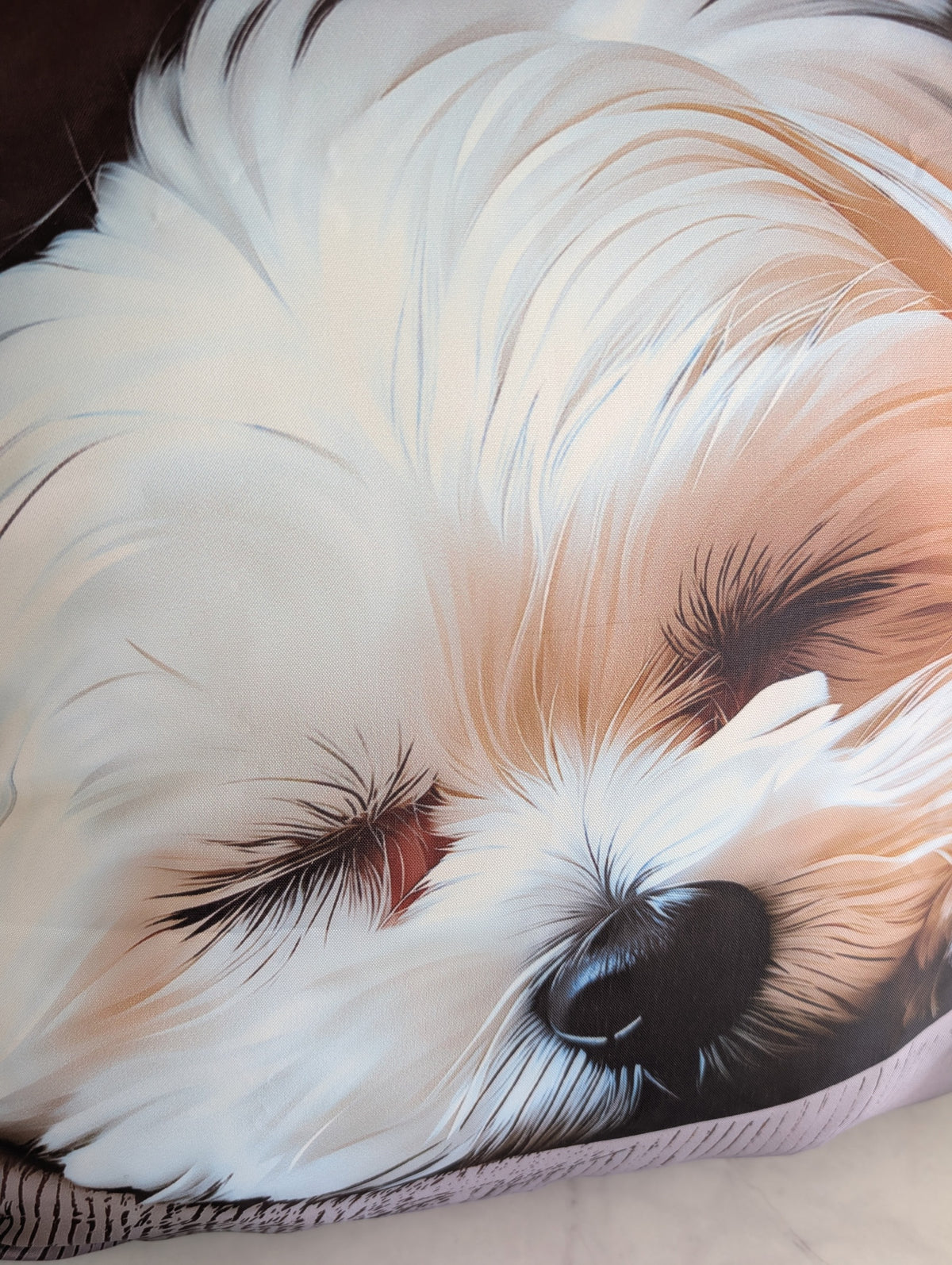 White Puppy Sleeping cushion – detail
